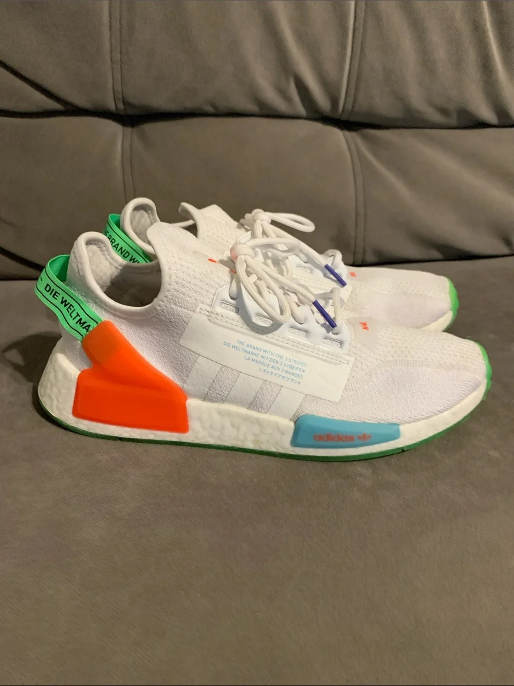 adidas white knit